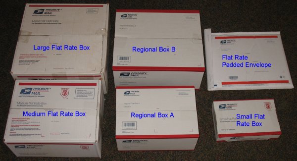 USPS Priority mail Flat Rate Shipping containers