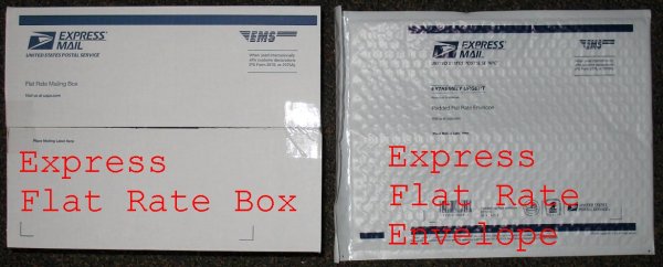USPS Express mail Flat Rate Shipping containers